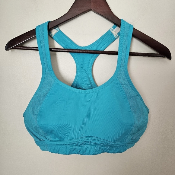 Champion Blue Sports Bra Athletic Athleisure Neutral 360 Max Support Racerback - Picture 1 of 13